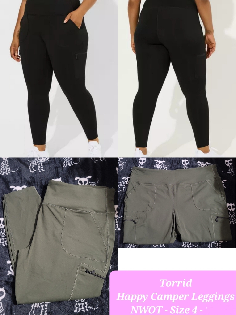 torrid Black Happy Camper Leggings